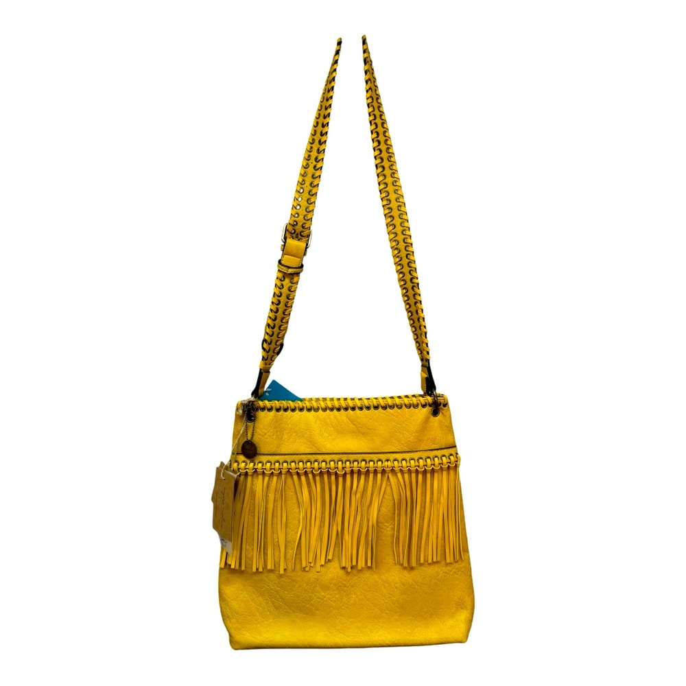 NWT Vegan Leather Fringe Bag
